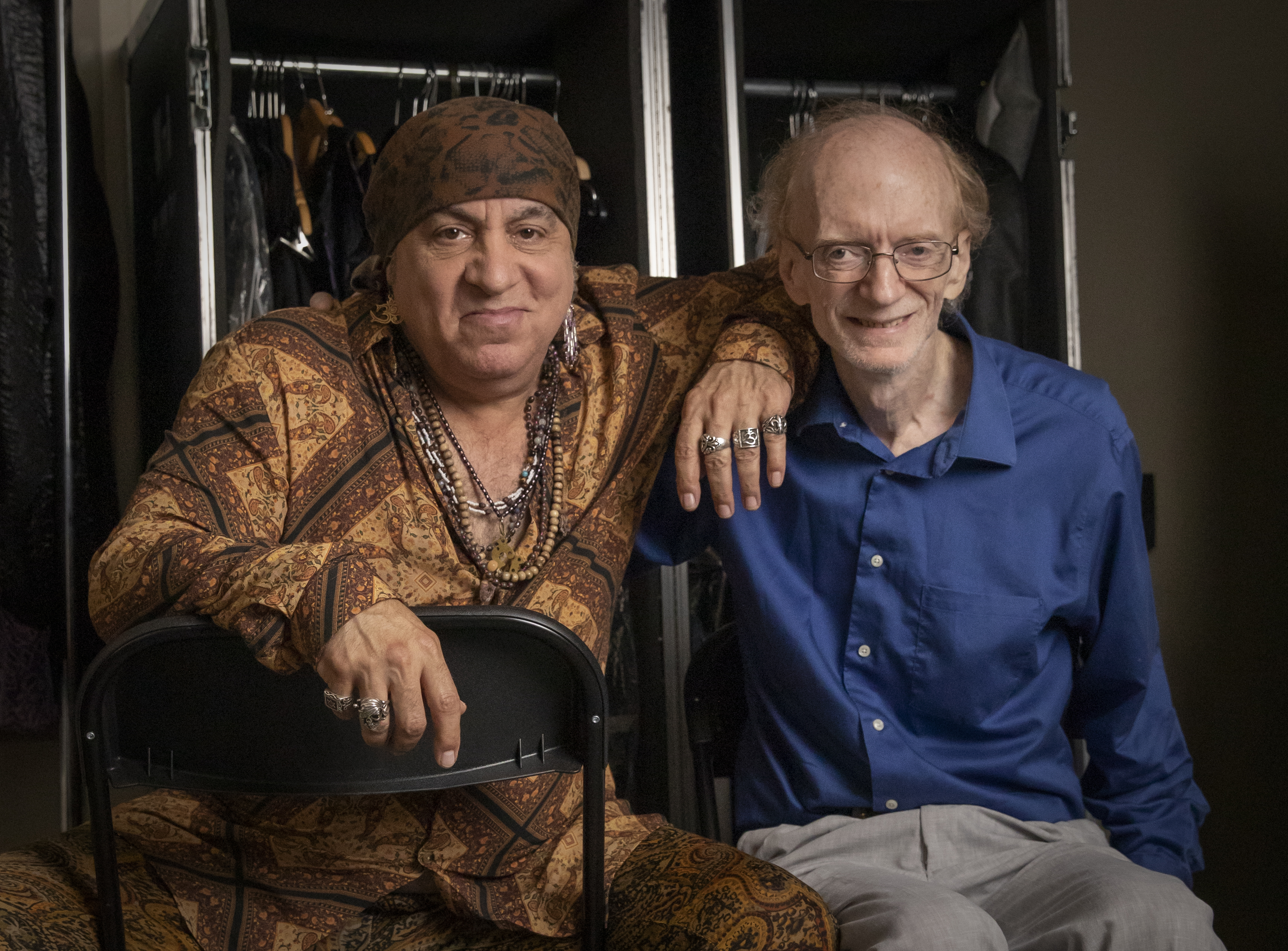 Little Stevie, backstage in Middletown, NY