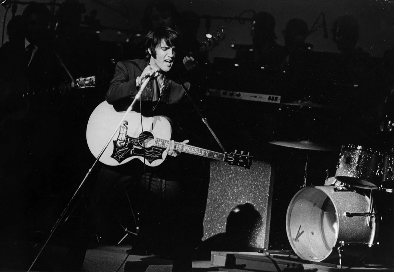 Elvis Presley in concert in 1969