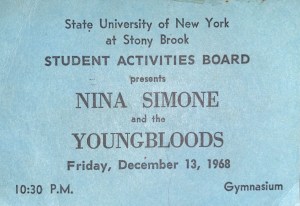 Nina Simone concert ticket