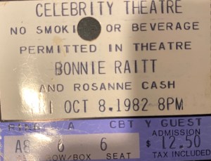 Bonnie Raitt concert ticket