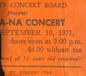 Sha-Na-Na concert ticket