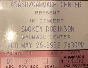 Smokey Robinson concert ticket