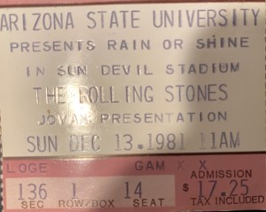 Rolling Stones concert ticket